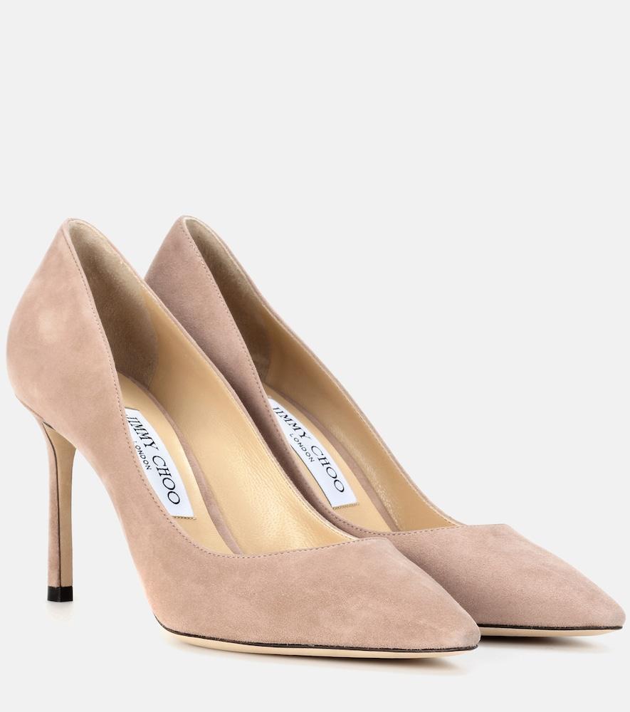 jimmy choo romy 85 suede pumps