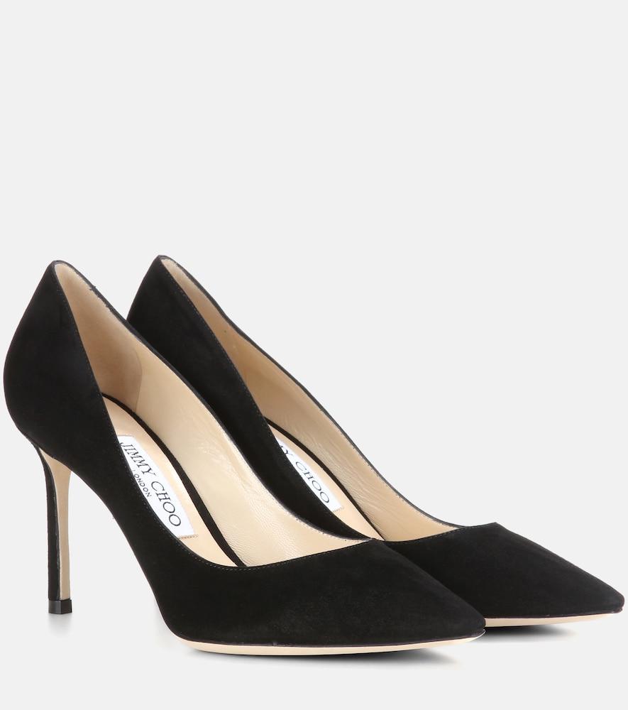 jimmy choo romy 85 suede pumps