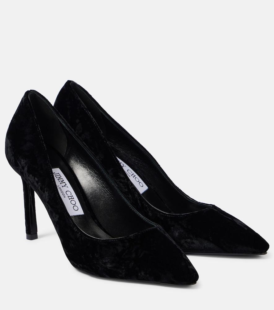 jimmy choo romy 85 velvet pumps