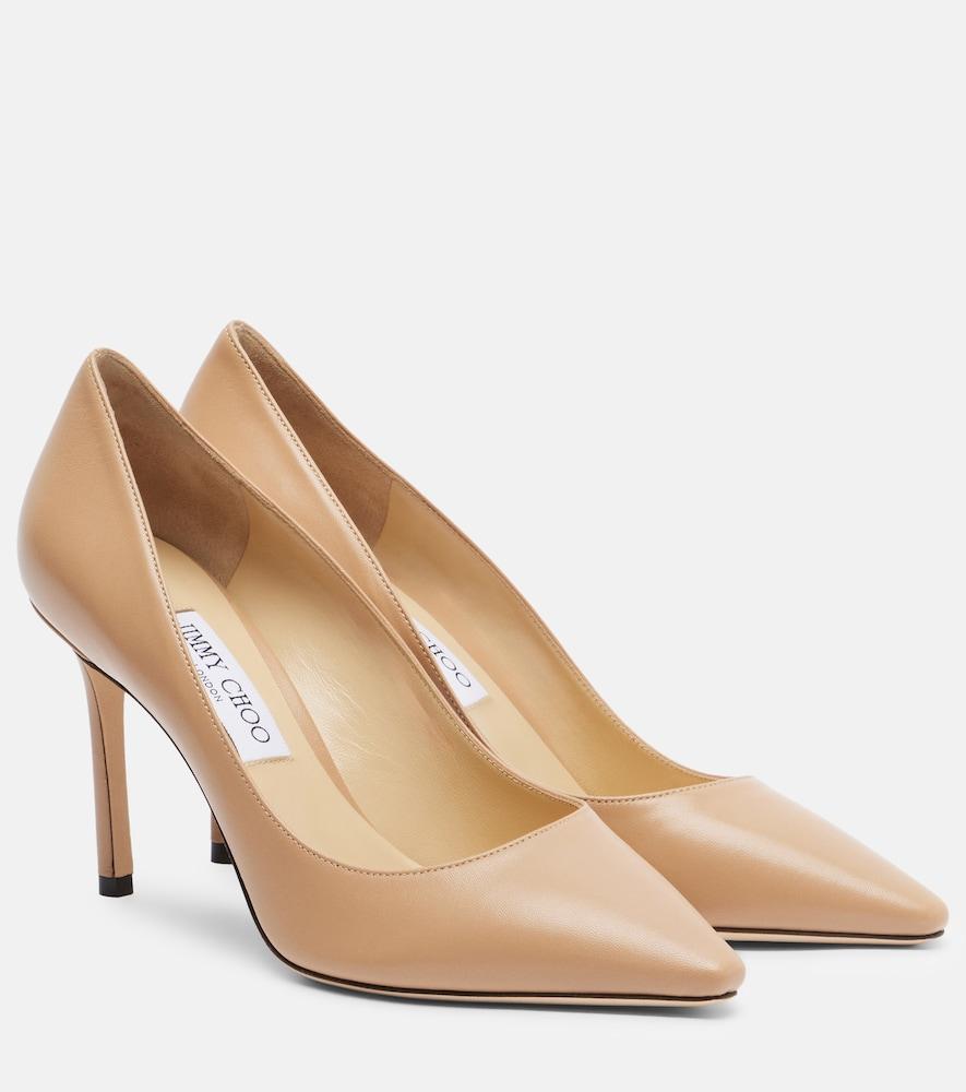 jimmy choo romy leather pumps