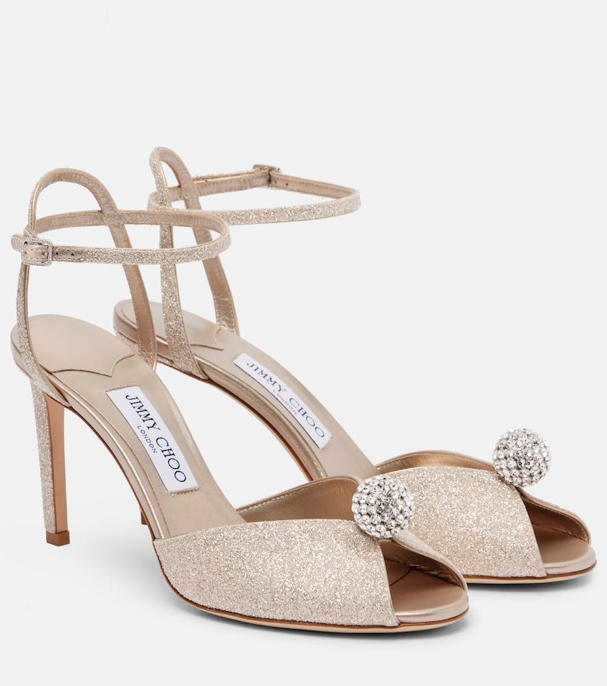 jimmy choo sacora 85 glitter peep