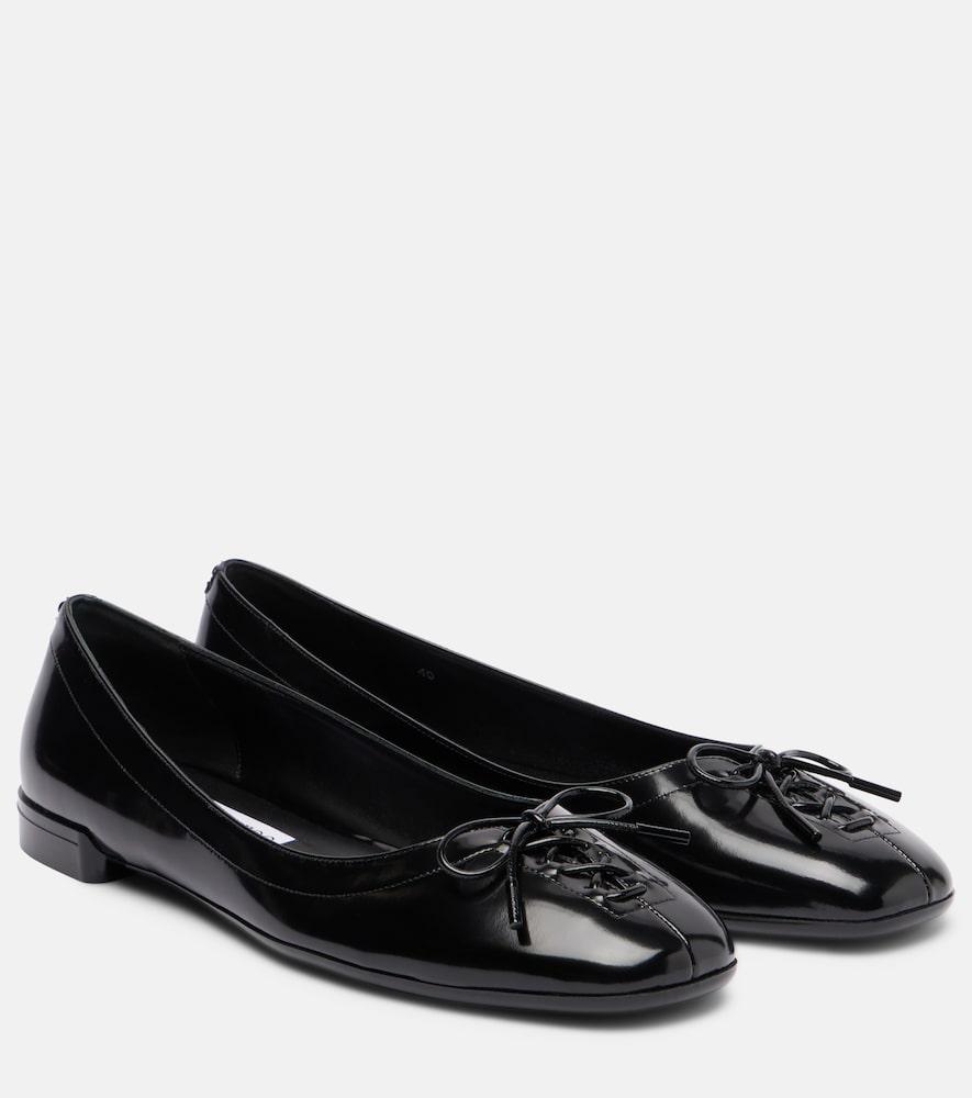 jimmy choo scarlett leather ballet flats