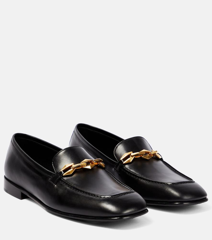 jimmy choo tilda leather loafers