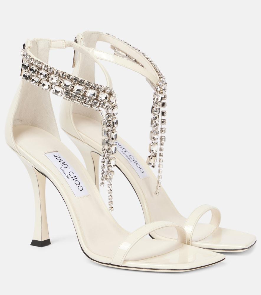 jimmy choo verity 100 embellished leather sandals
