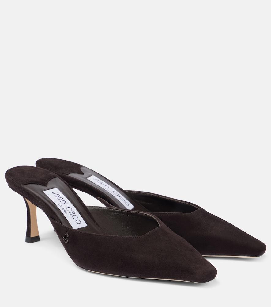 jimmy choo vivi 65 suede mules