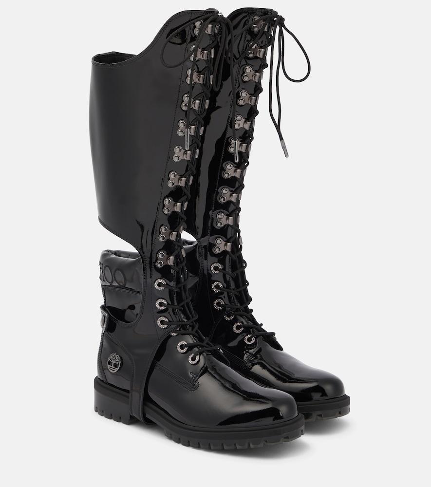 jimmy choo x timberland convertible patent leather boots