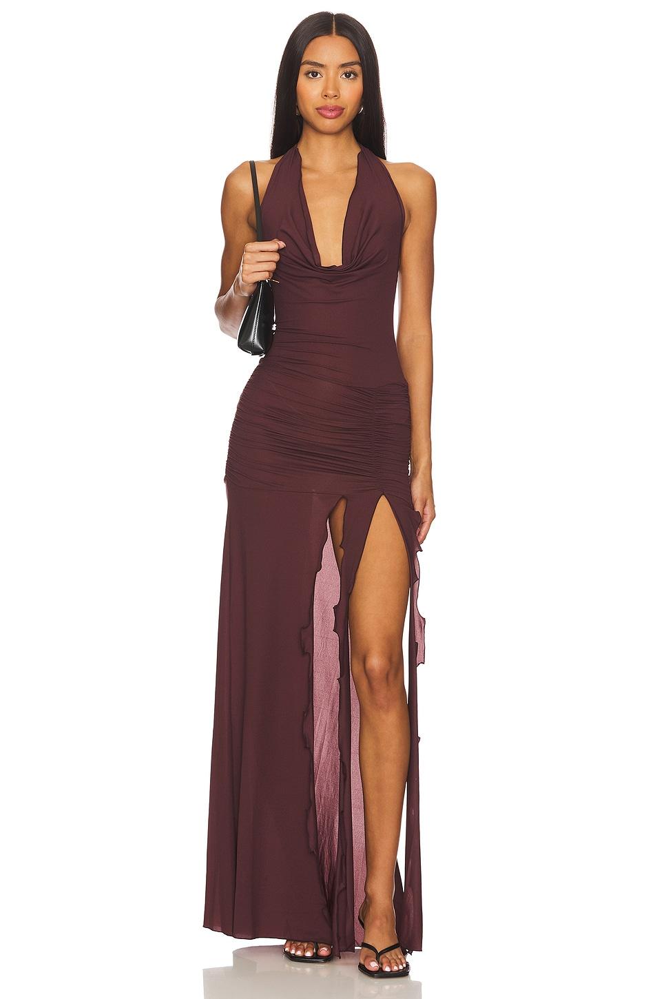 jlo mesh halter gown