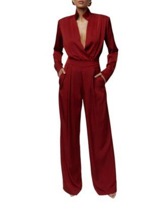 jluxlabel visionary pleated top clara wide leg pleated trouser