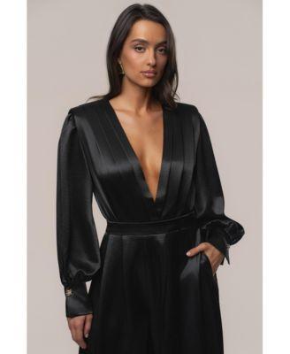 jluxlabel womens satin radiance bodysuit.