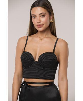 jluxlabel womens thalia textured bustier
