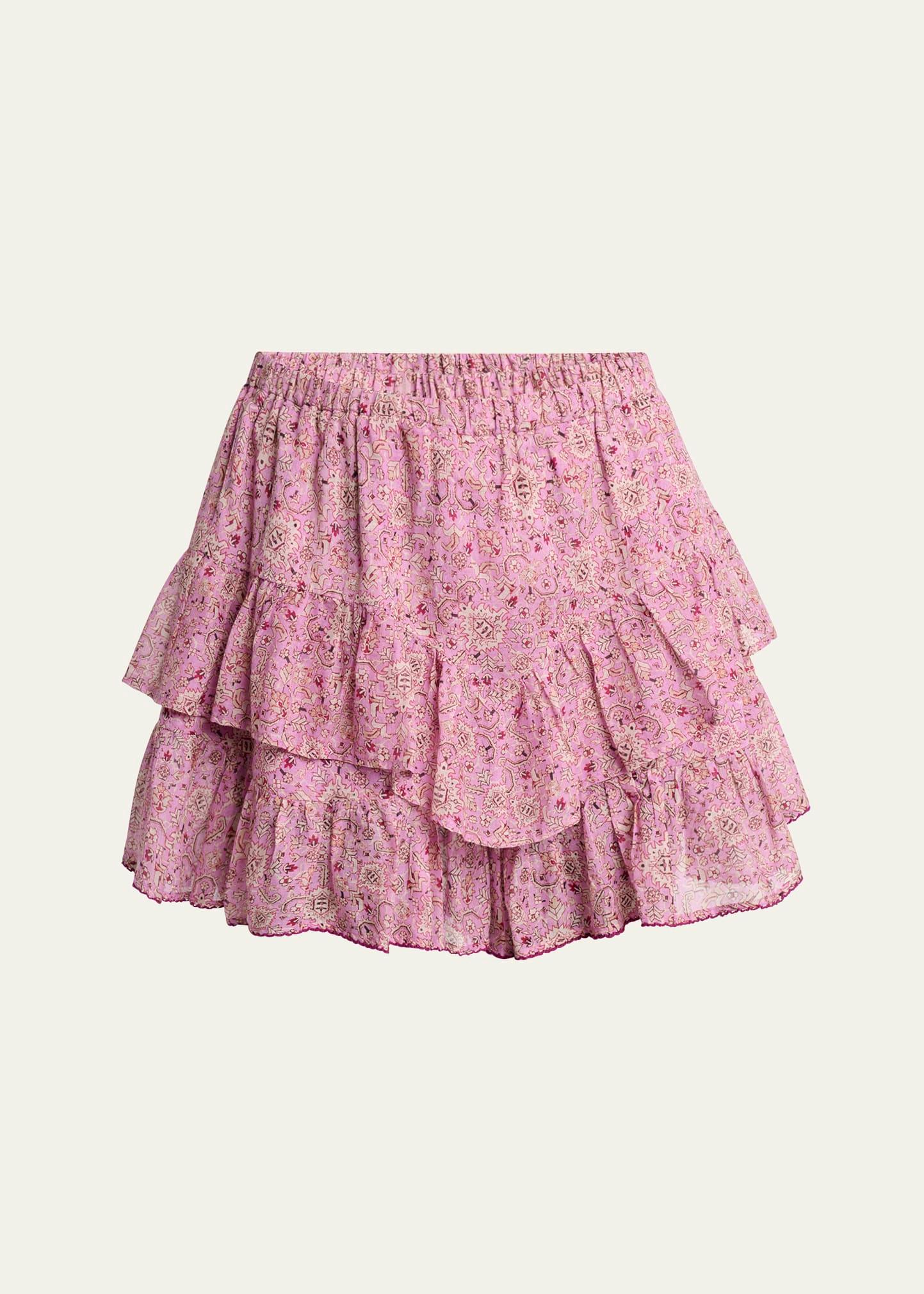 jocadia tiered cotton mini skirt