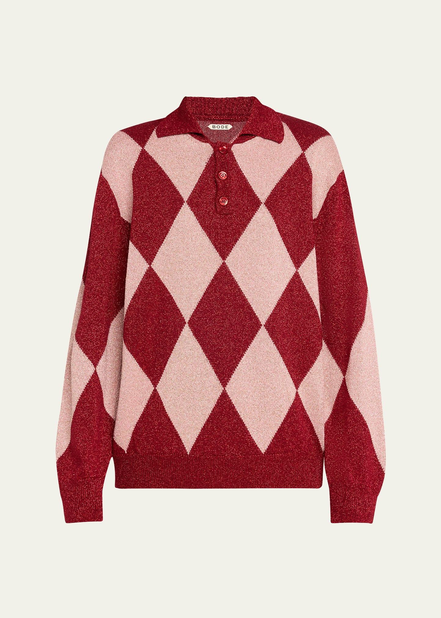 jockey argyle polo sweater