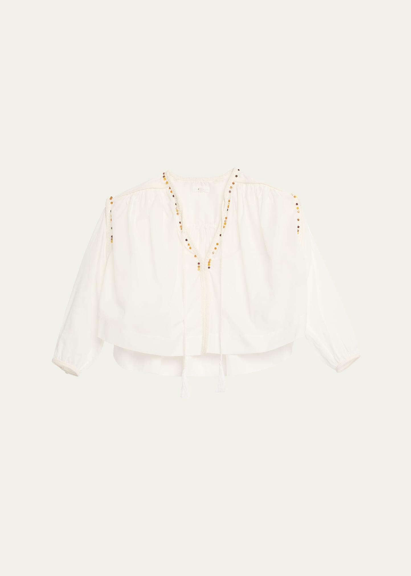 jodie beaded long-sleeve top