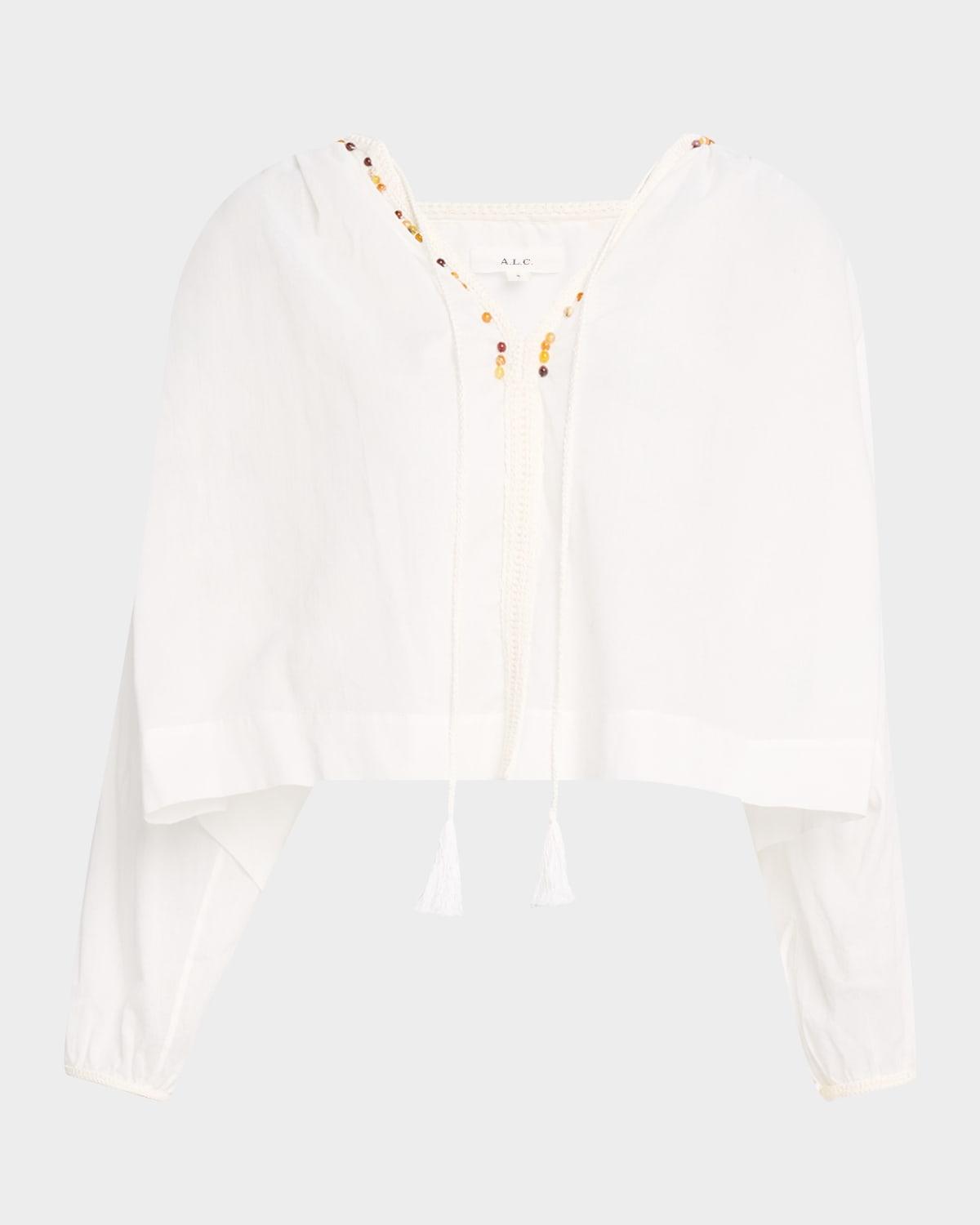 jodie beaded long-sleeve top