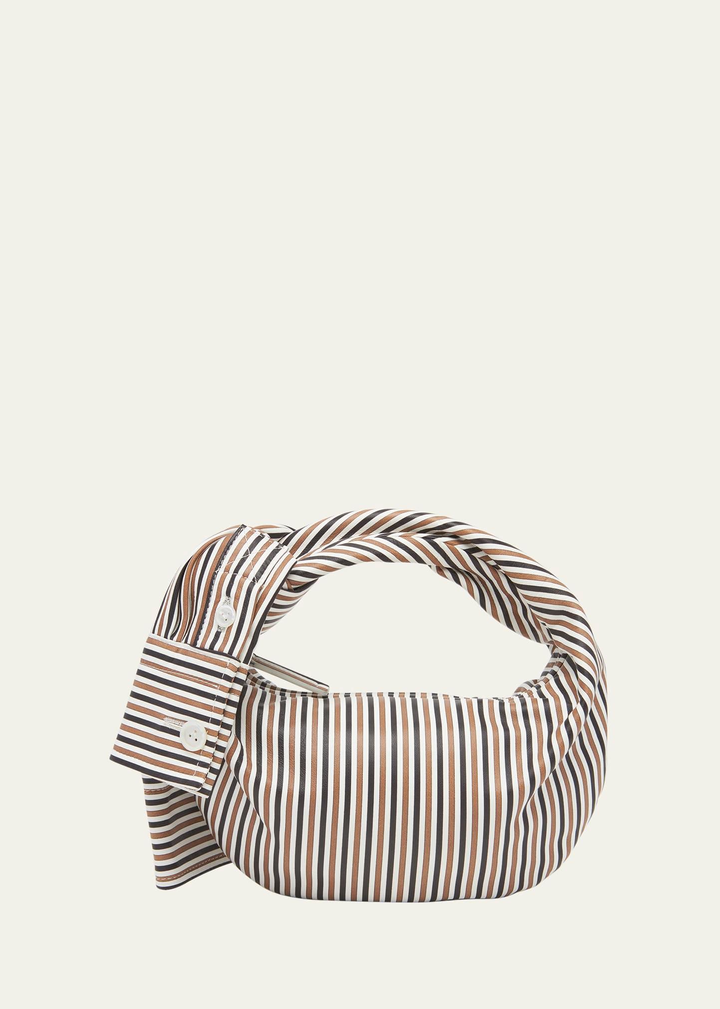jodie mini shirt stripe-print top-handle bag
