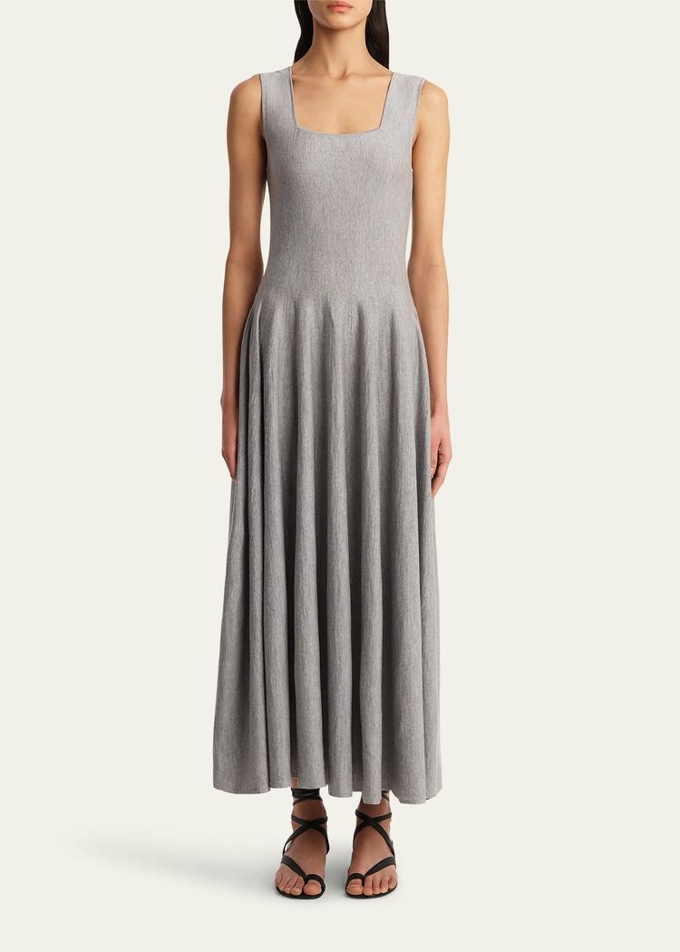 jodie square-neck sleeveless maxi dress