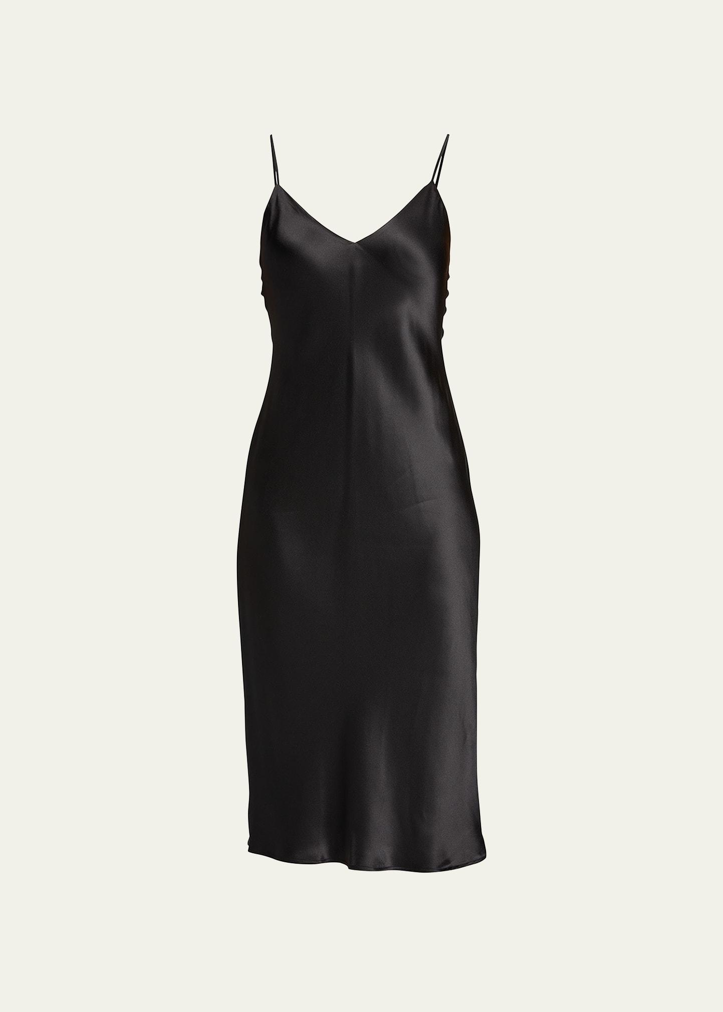 jodie v-neck silk slip dress