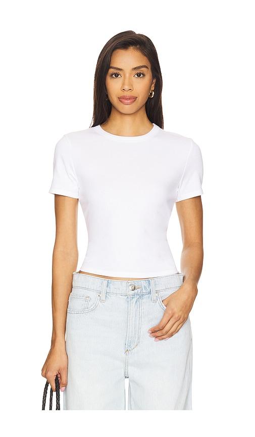 joe's jeans baby tee in white.