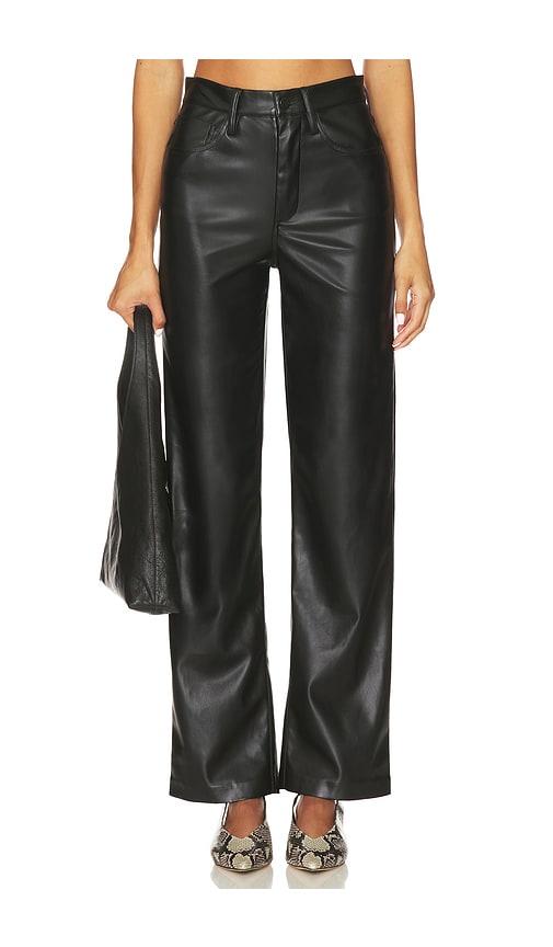 joe's jeans margot faux leather in black.