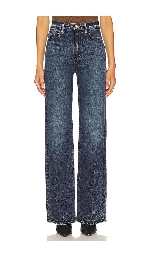 joe's jeans mia high rise wide leg jeans in blue.