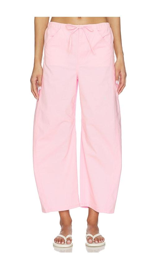joe's jeans the bowie pull on jeans in pink.