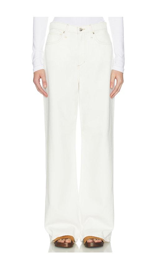 joe's jeans the harlowe wide leg jeans in white.