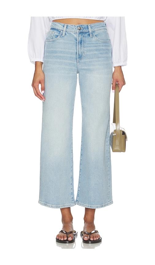 joe's jeans the mia high rise wide leg jeans in blue.