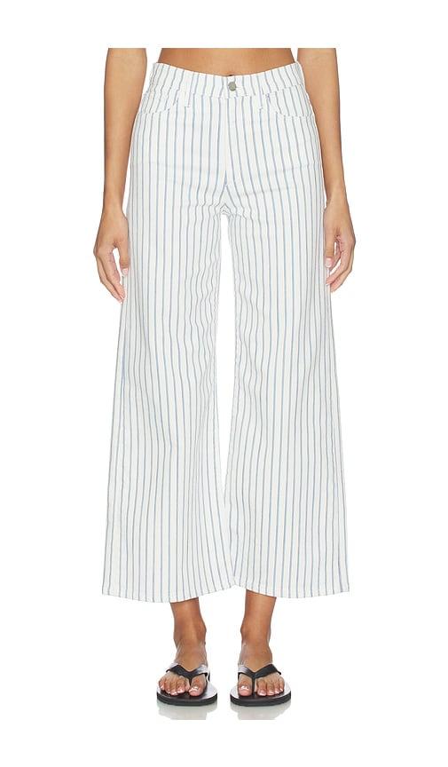 joe's jeans the mia high rise wide leg jeans in white.