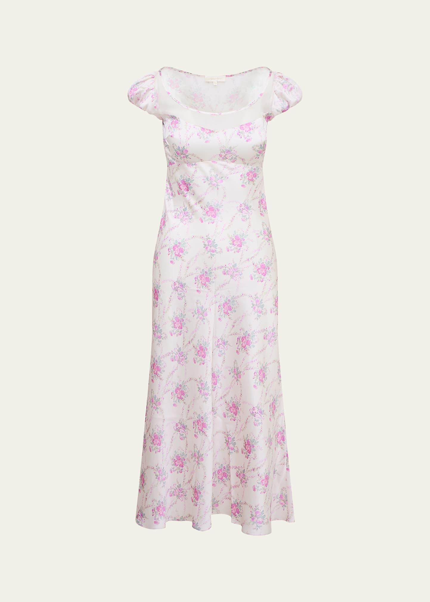 joelette floral puff-sleeve dress