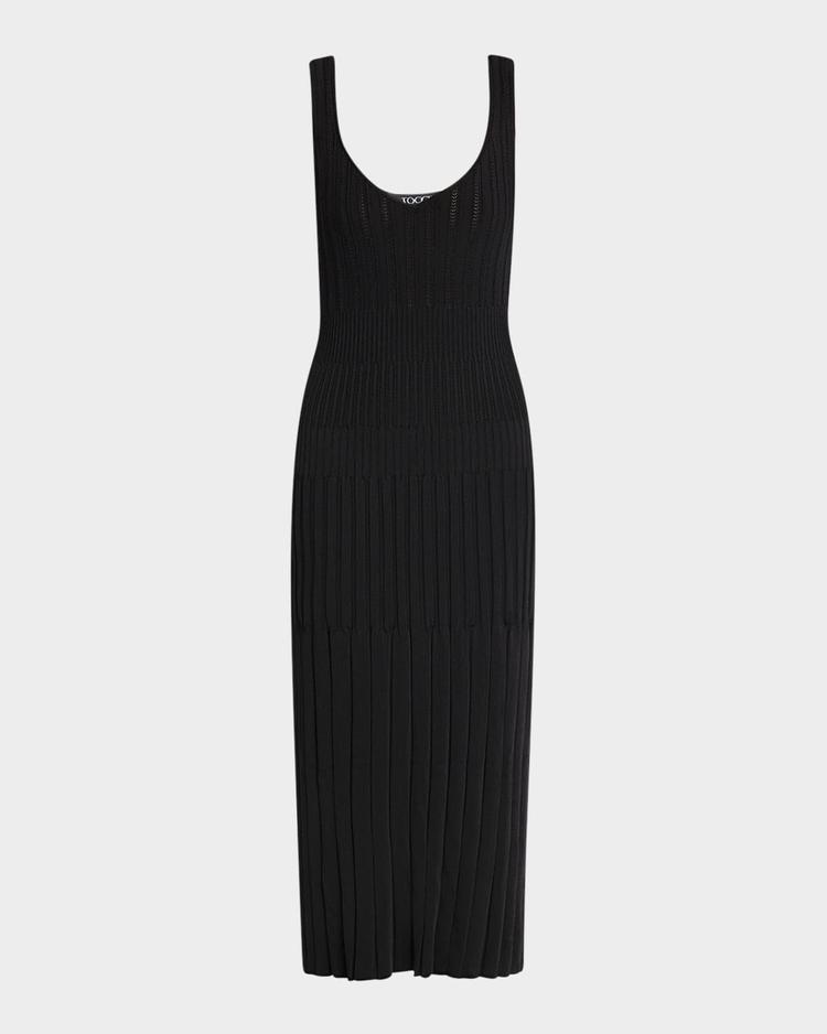 joely ribbed v-neck sleeveless dress