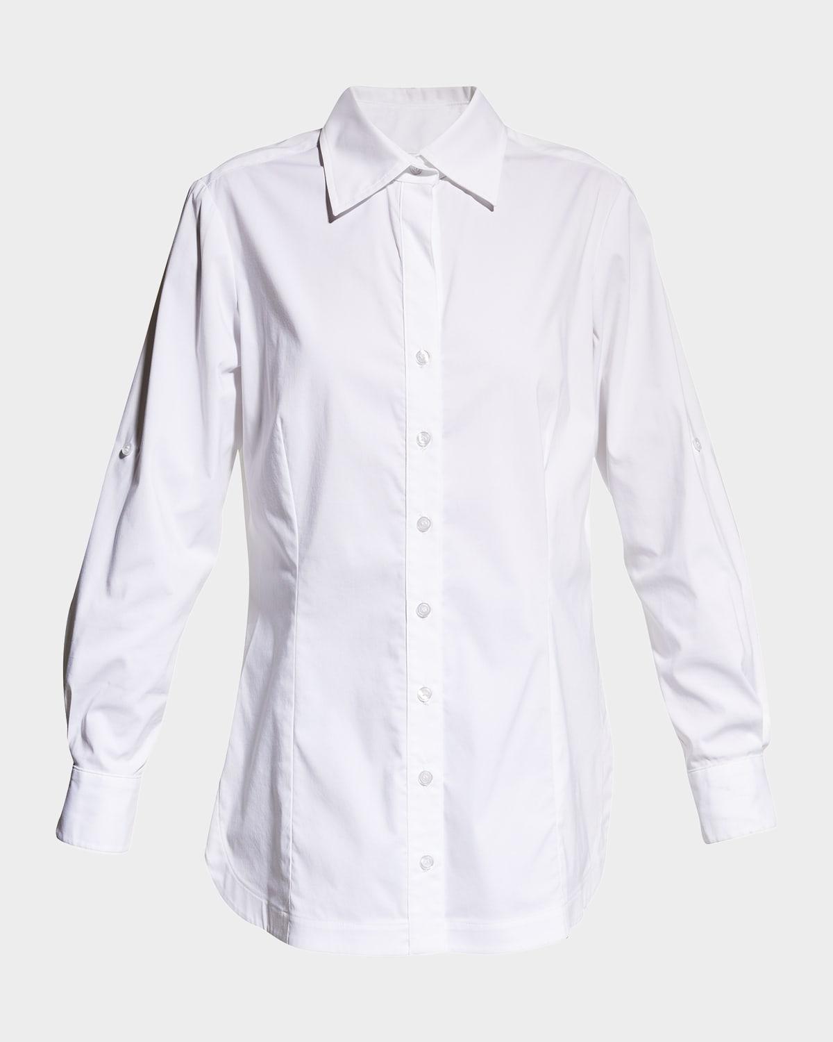 joey button-down long-sleeve roll-tab shirt