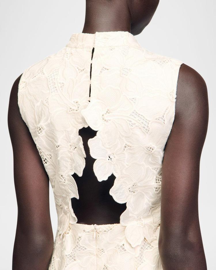 johanna floral embroidered mini dress