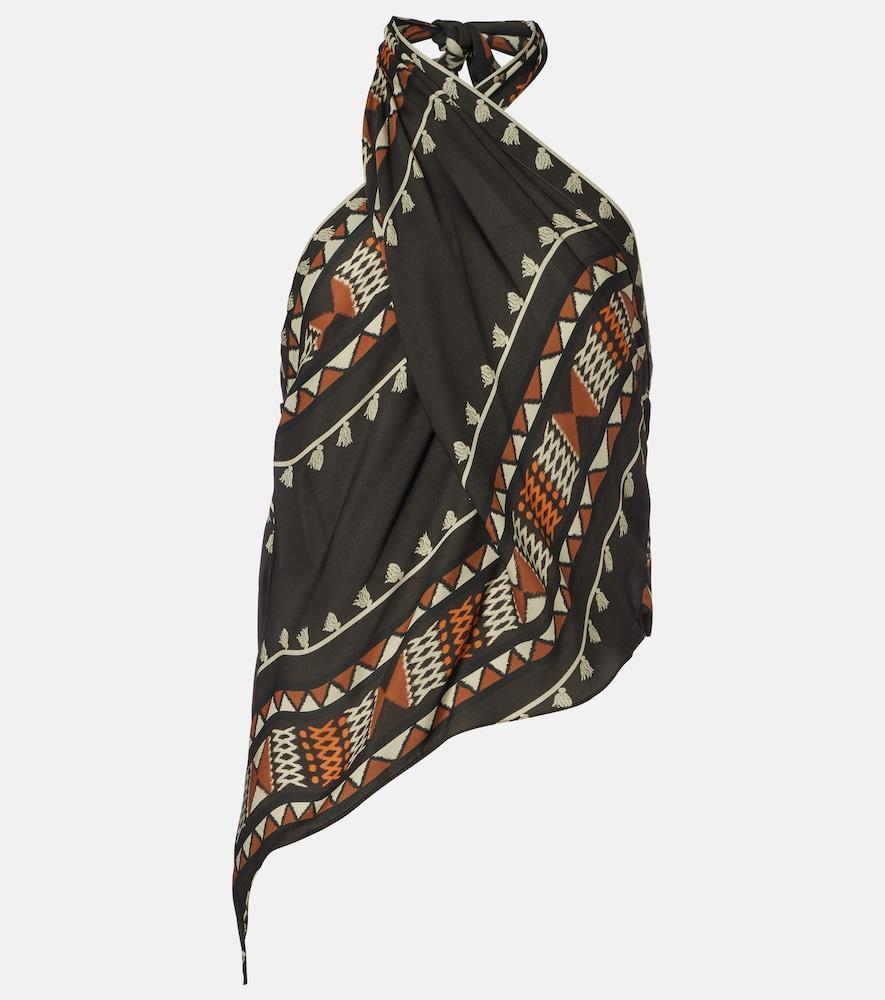 johanna ortiz ancestral printed silk georgette top