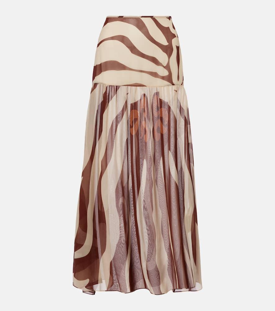 johanna ortiz bohemia printed midi skirt