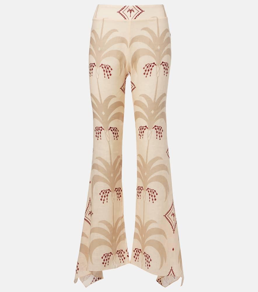 johanna ortiz femininity dramatic linen flared pants