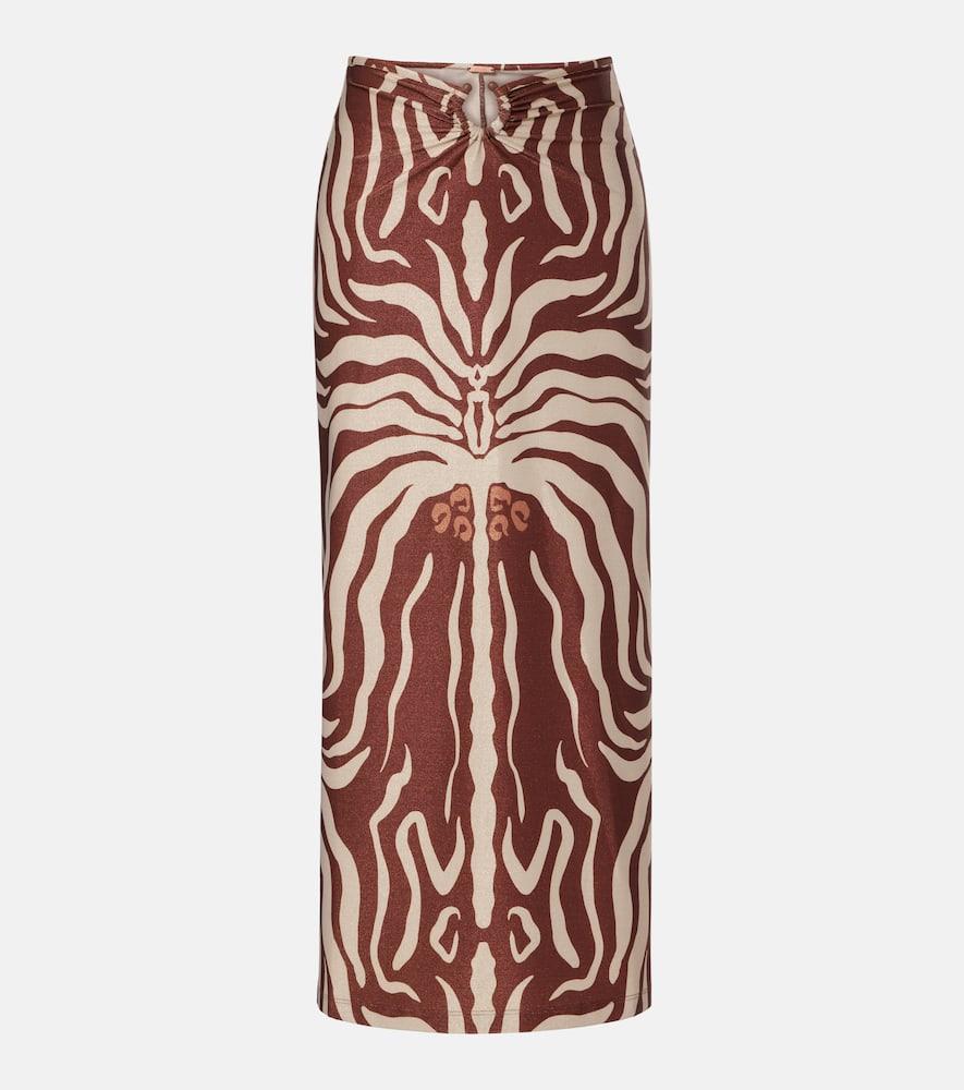 johanna ortiz keel gathered maxi skirt