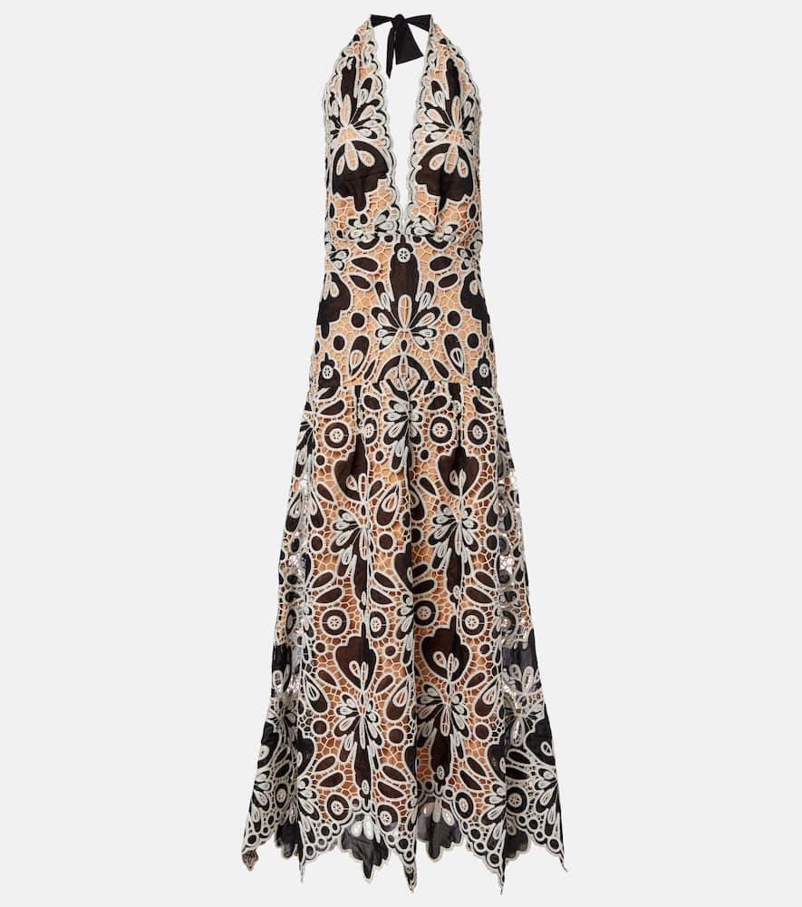 johanna ortiz lace guipure maxi dress