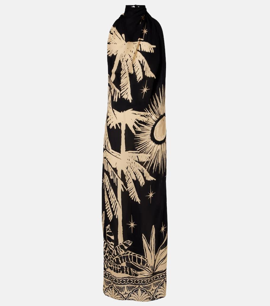 johanna ortiz musical flower floral silk maxi dress