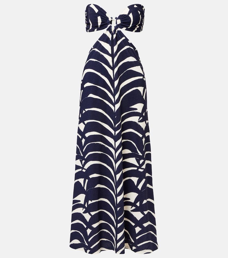 johanna ortiz ocean layers cutout terry maxi dress