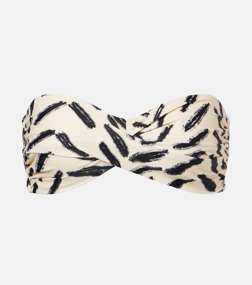 johanna ortiz printed bandeau bikini top