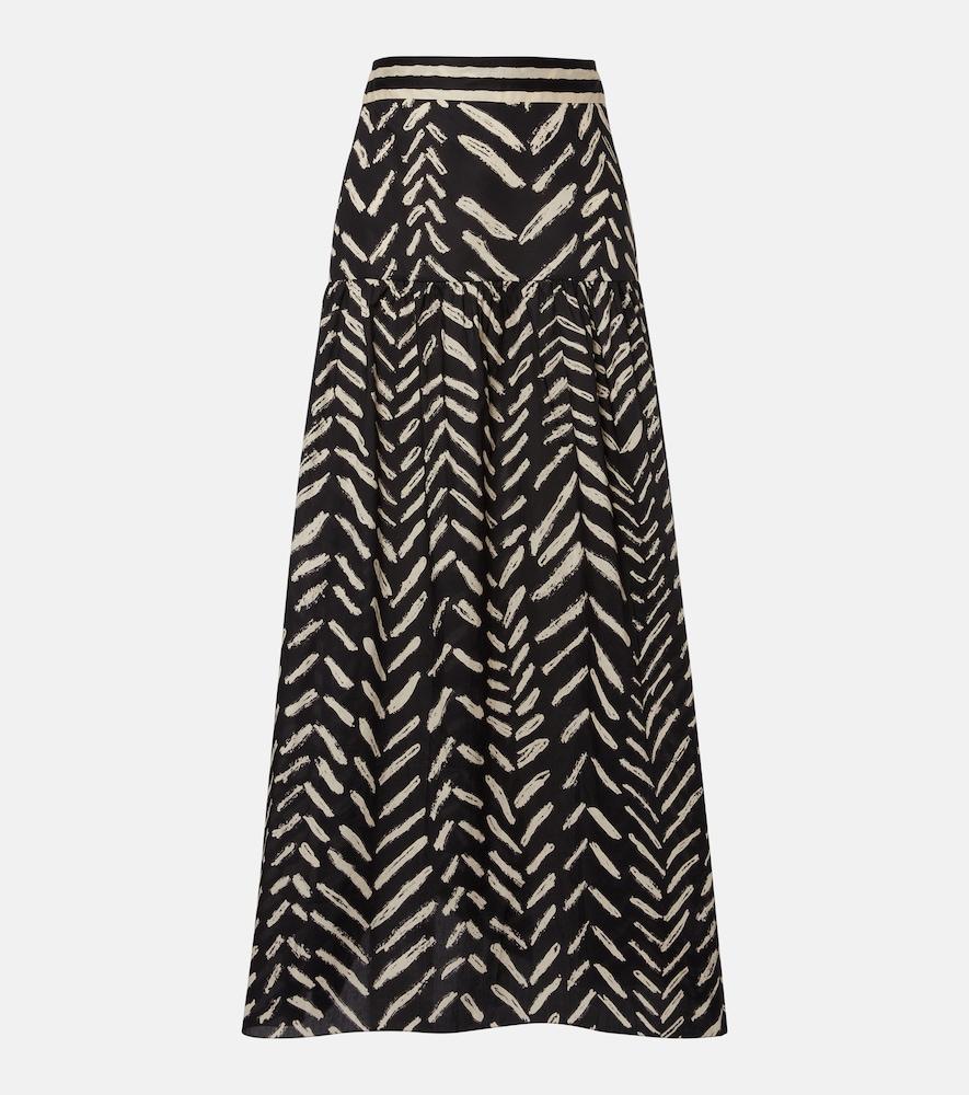 johanna ortiz printed cotton maxi skirt