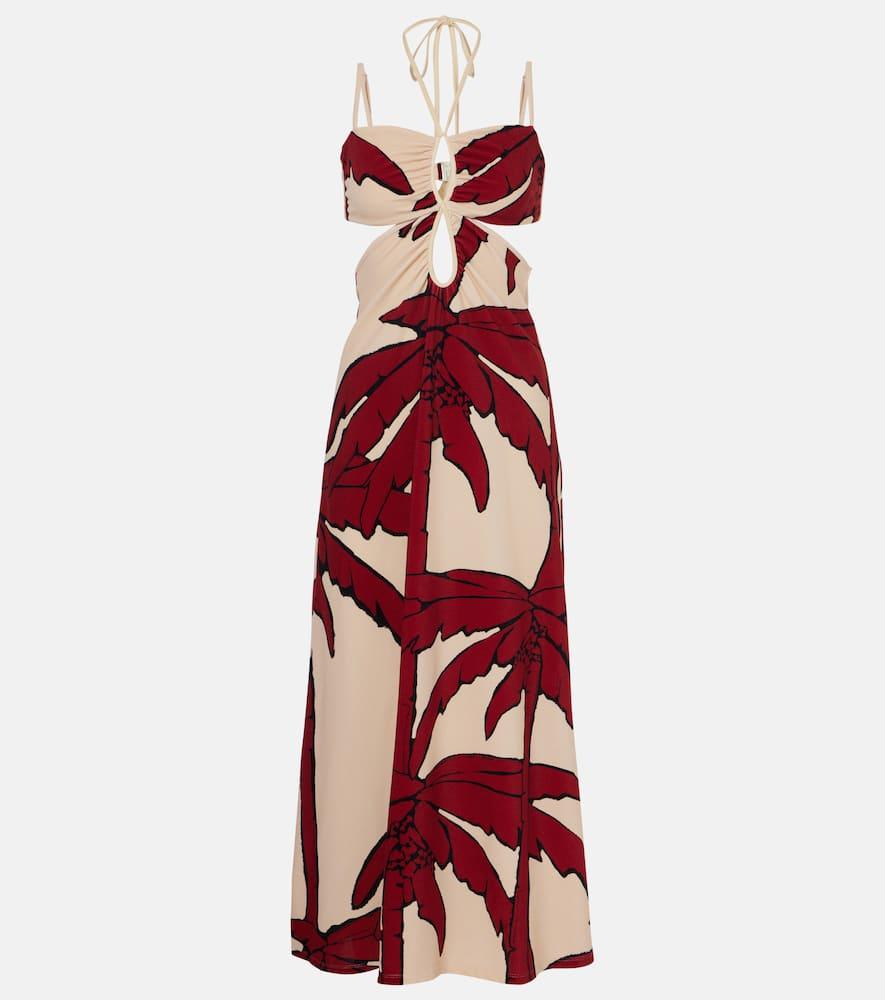 johanna ortiz printed cutout midi dress