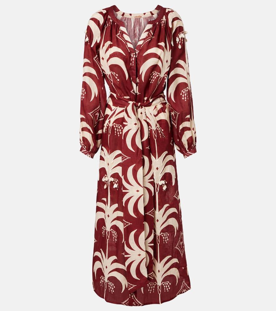 johanna ortiz printed linen maxi dress