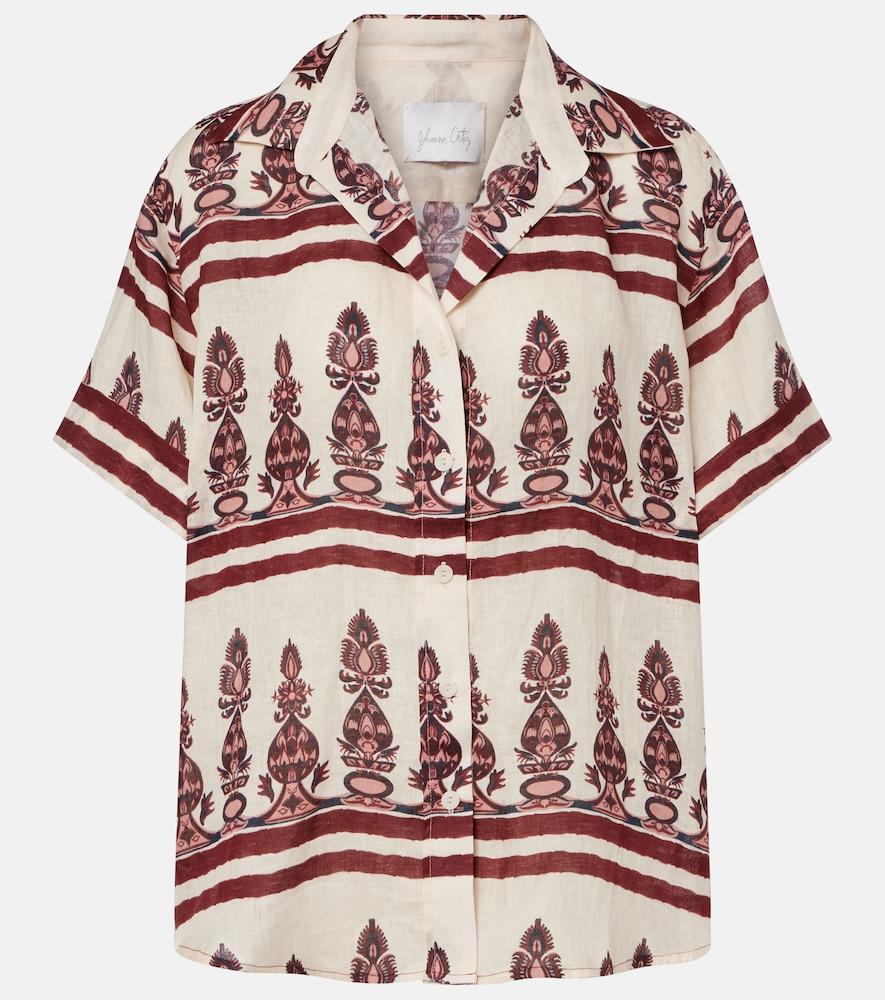 johanna ortiz printed linen shirt