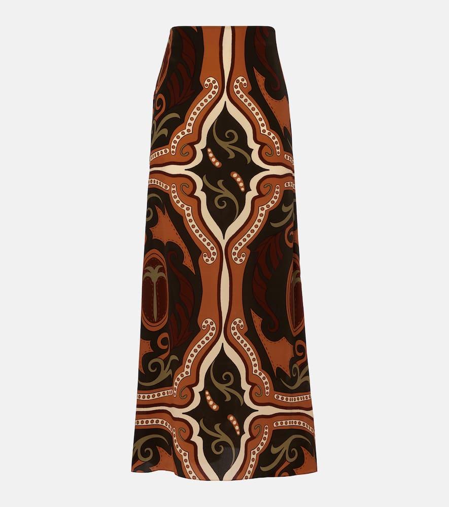 johanna ortiz printed silk maxi skirt