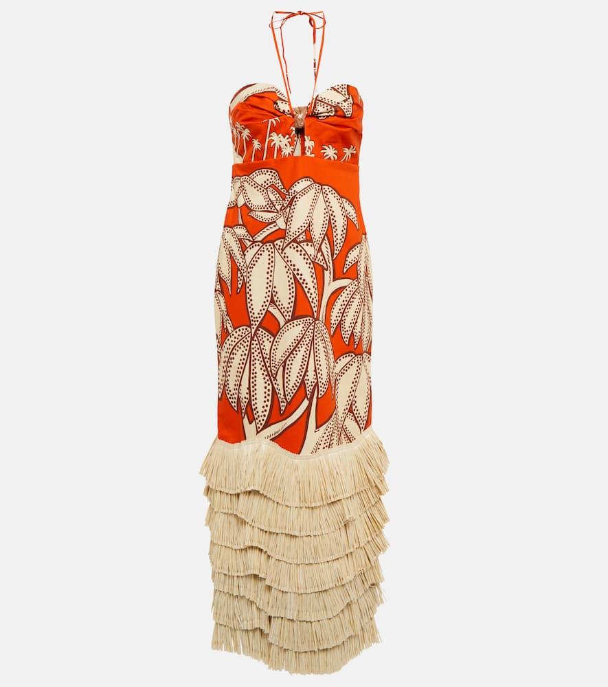 johanna ortiz ruffle floral maxi dress