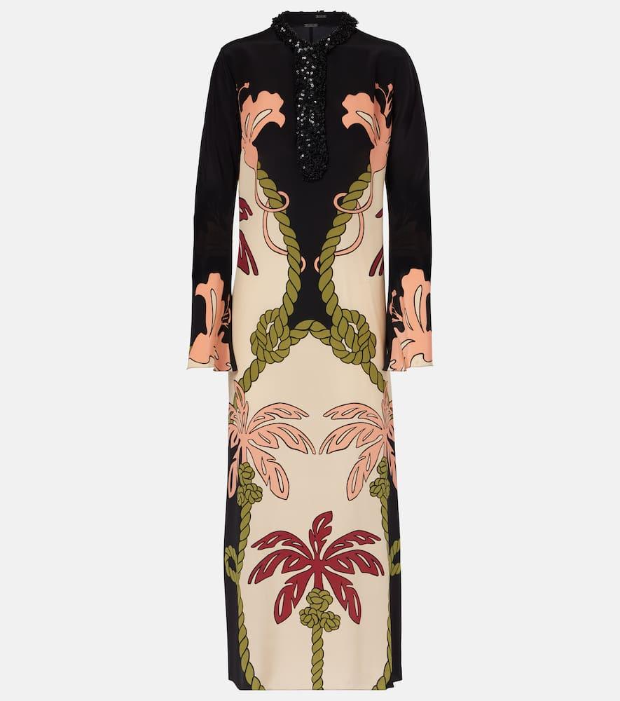 johanna ortiz sequined printed silk tunic