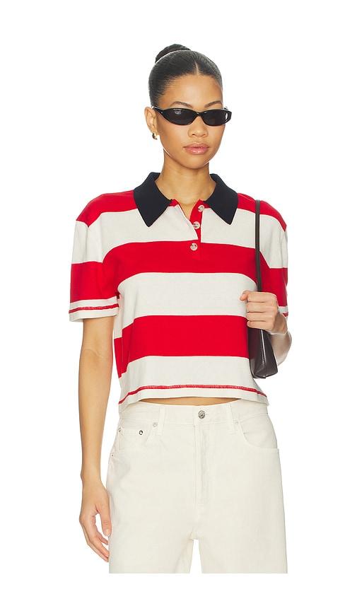 john & jenn by line angelo top in white,red.