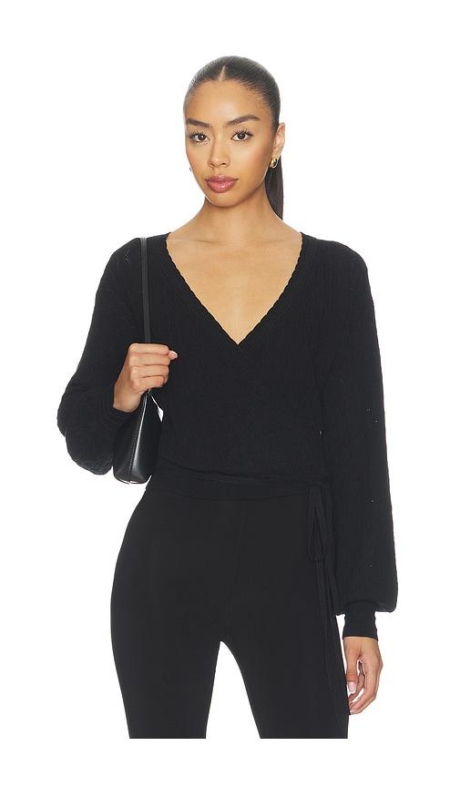 john & jenn by line august top in black.