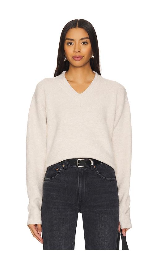 john & jenn by line charlie sweater in beige.